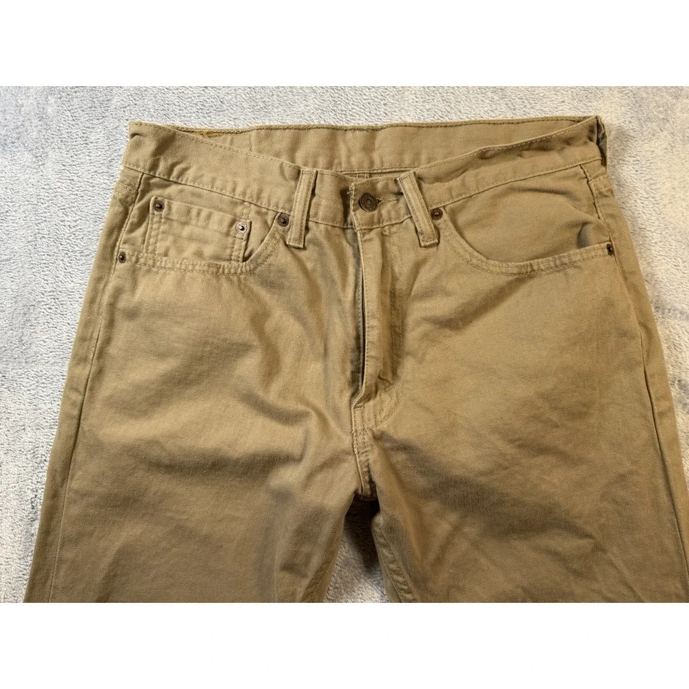 Levis 505 Regular Fit Jeans Mens 32x30 Tan Straight Leg Denim PC9-00505-0718